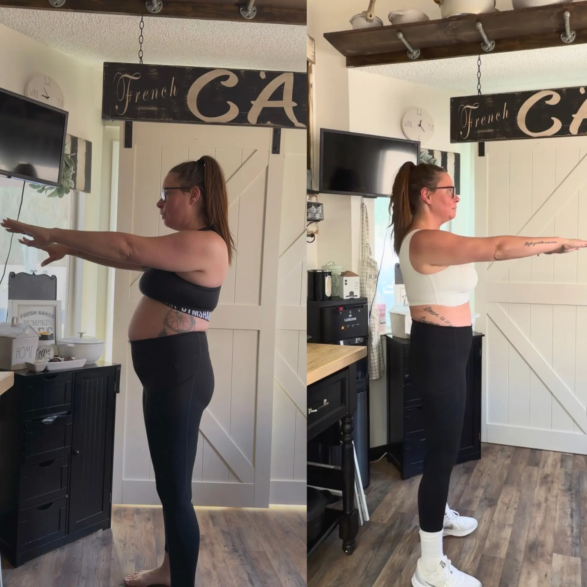 Chelsi's side-by-side progress photos